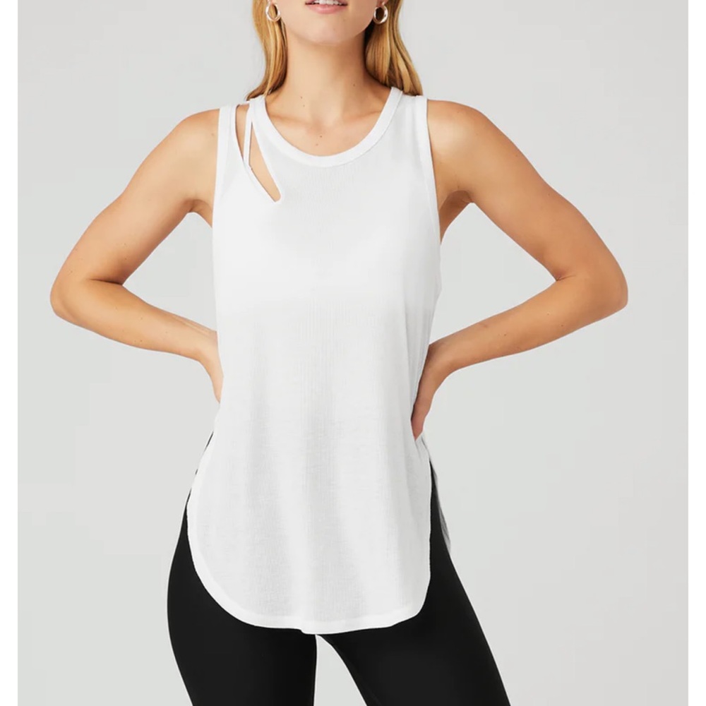 GREEN Alo Ribbed Tank
